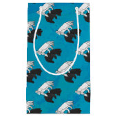 Schaduw Beer kubus op blauw Klein Cadeauzakje (Voorkant)