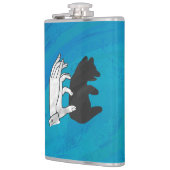 Schaduw Beer snijwond blauw Heupfles (Links)