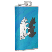 Schaduw Beer snijwond blauw Heupfles (Rechts)