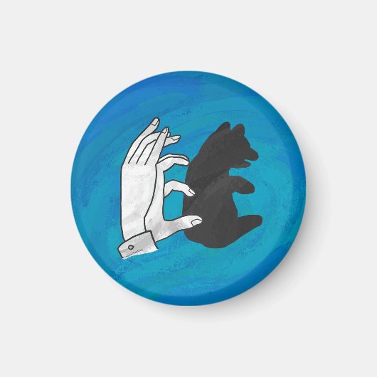 Schaduw Beer snijwond blauw Magneet (Voorkant)