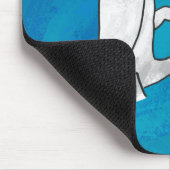 Schaduw Beer snijwond blauw Muismat (Hoek)