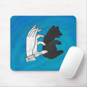 Schaduw Beer snijwond blauw Muismat (Met muis)