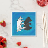 Schaduw Beer snijwond blauw Servetten (Insitu)