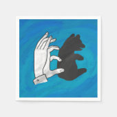 Schaduw Beer snijwond blauw Servetten (Voorkant)