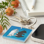 Schaduw Beer snijwond blauw Sleutelhanger (Voorkant Rechts)