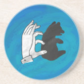 Schaduw Beer snijwond blauw Zandsteen Onderzetter (Voorkant)