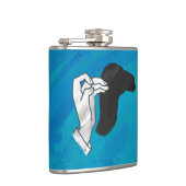 Schaduw Camel op blauw Heupfles (Rechts)