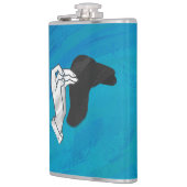 Schaduw Camel op blauw Heupfles (Links)