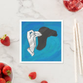 Schaduw Camel op blauw Servetten (Insitu)