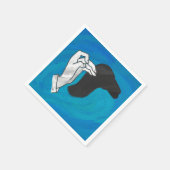 Schaduw Camel op blauw Servetten (Hoek)