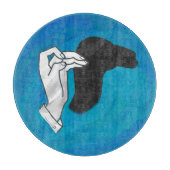 Schaduw Camel op blauw Snijplank (Voorkant)