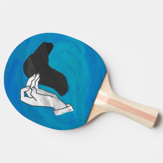 Schaduw Camel op blauw Tafeltennisbatje (Zijkant)