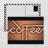 schaduw COFFEE Briefkaart (Voorkant / Achterkant)