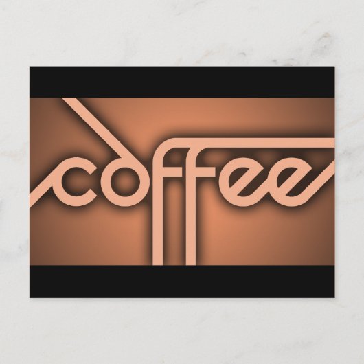 schaduw COFFEE Briefkaart (Voorkant)