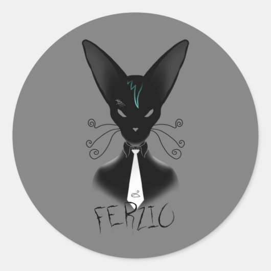 Schaduw: De stedelijke hitcat Ronde Sticker (Voorkant)