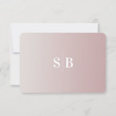 Schaduw Dusty Mauve & Off-White Wedding Meal Choic RSVP Kaartje (Achterkant)