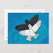 Schaduw Eagle op blauw Briefkaart (Voorkant / Achterkant)