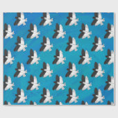 Schaduw Eagle op blauw Cadeaupapier (Vlak)