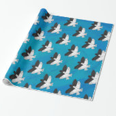 Schaduw Eagle op blauw Cadeaupapier (Uitgerold)