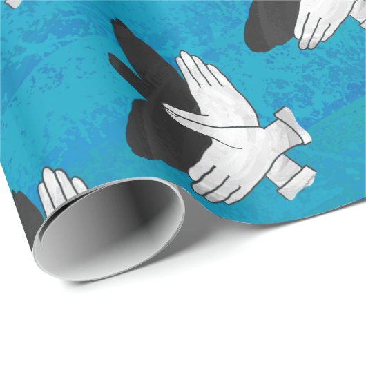 Schaduw Eagle op blauw Cadeaupapier (Rol Hoek)