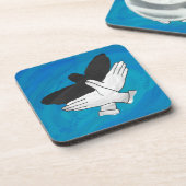 Schaduw Eagle op blauw Drankjes Onderzetter (Linkerzijde)