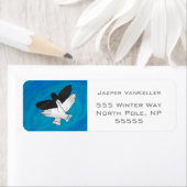 Schaduw Eagle op blauw Etiket (Insitu)