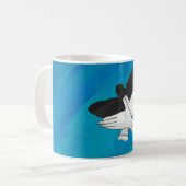 Schaduw Eagle op blauw Koffiemok (Voorkant links)