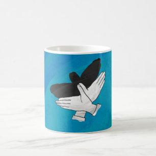 Schaduw Eagle op blauw Koffiemok