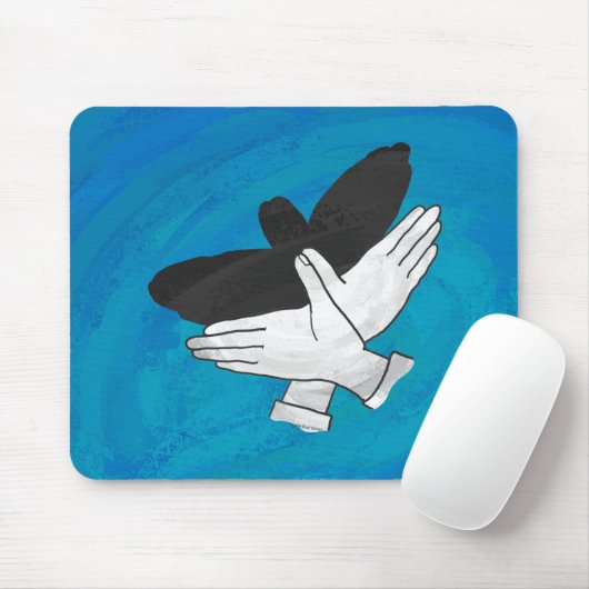Schaduw Eagle op blauw Muismat (Met muis)