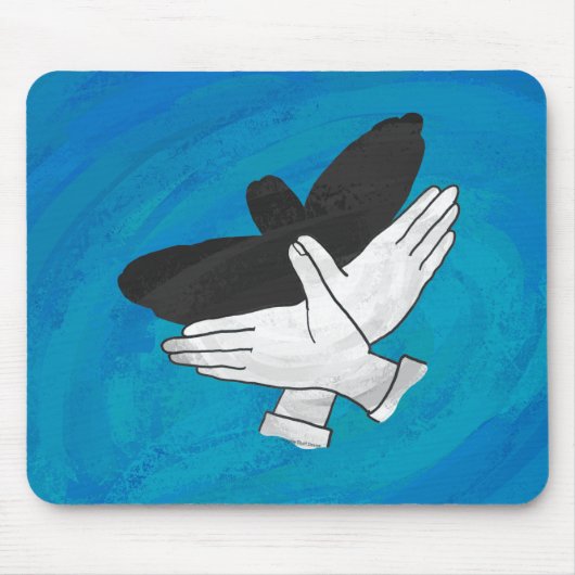 Schaduw Eagle op blauw Muismat (Voorkant)