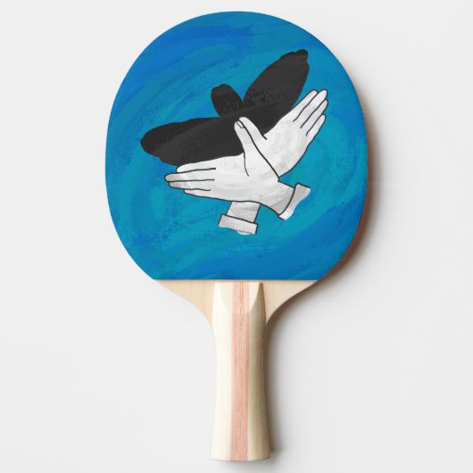 Schaduw Eagle op blauw Tafeltennisbatje (Voorkant)
