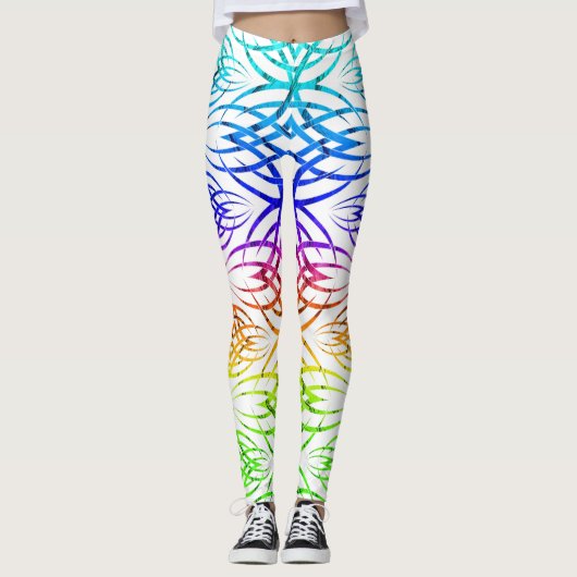 Schaduw Eclipse Behang ( Regenboog 2 ) Leggings (Voorkant)