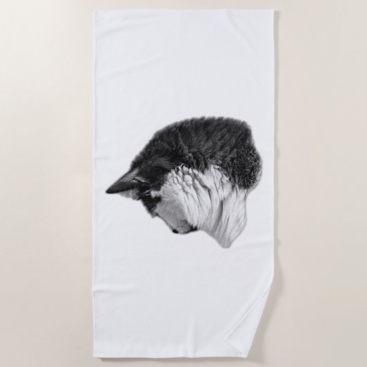 Schaduw en eenzaamheid strandlaken (Voorkant)