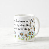 Schaduw en licht - positieve quotes koffiemok (Voorkant rechts)