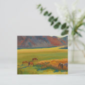 Schaduw en paarden door Maynard Dixon Briefkaart (Staand voorkant)