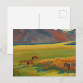 Schaduw en paarden door Maynard Dixon Briefkaart (Voorkant / Achterkant)