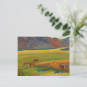 Schaduw en paarden door Maynard Dixon Briefkaart (Staand voorkant)