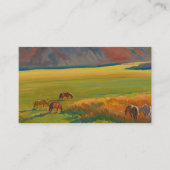 Schaduw en paarden door Maynard Dixon Visitekaartje (Voorkant)