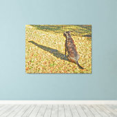 Schaduw en zijn hond canvas kunst (Insitu (Houten vloer))