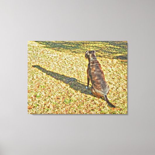Schaduw en zijn hond canvas kunst (Voorkant)