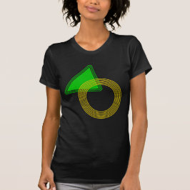 Schaduw gestreepte vormen geometrische print grafi t-shirt