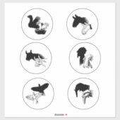 Schaduw-handpoppen illustraties sticker (Vel)
