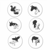 Schaduw-handpoppen  illustraties sticker (Voorkant)