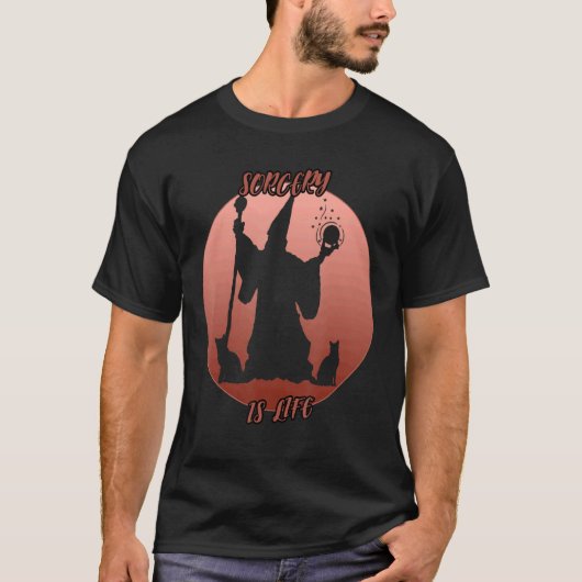 Schaduw in een rode cirkel t-shirt (Voorkant)