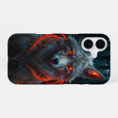 Schaduw Kitsune iPhone 16 Hoesje (Achterkant horizontaal)