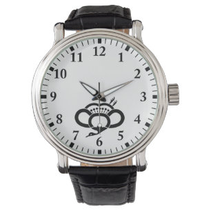 Schaduw kraanvogelvormige pruimenbloesem horloge