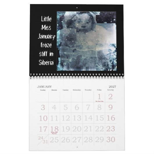 Schaduw Leitner's maanden van Mayhem Kalender (Jan 2027)
