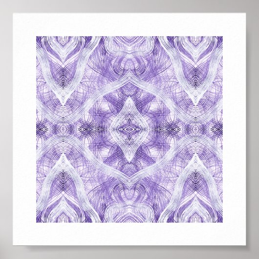Schaduw Licht Paarse Abstracte Aquarel Kunst Poster (Voorkant)