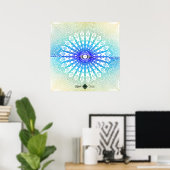 Schaduw Looking Glass Mandala ( Regenboog ) Poster (Thuiskantoor)