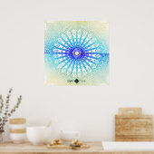 Schaduw Looking Glass Mandala ( Regenboog ) Poster (Keuken)